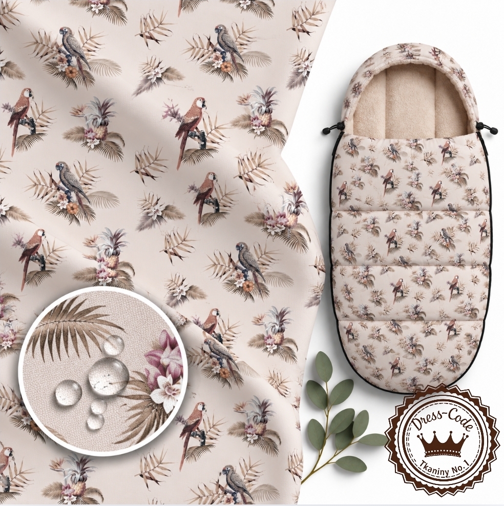 Tropical Island Sepia Rose- Poliester wodoodporny