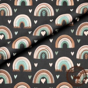 Tęcze w kolorach ziemi - Bawełna Premium