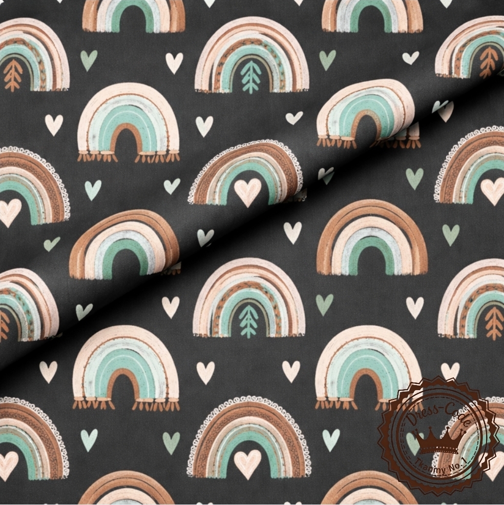 Tęcze w kolorach ziemi - Bawełna Premium