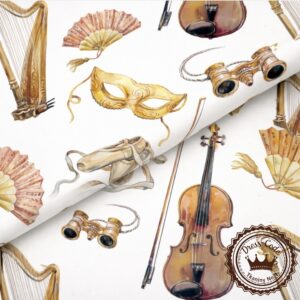 Teatr na białym tle- Bawełna Premium