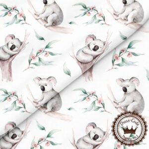 Koala na eukaliptusie- Bawełna Premium