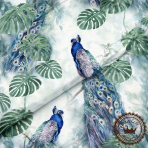 Pawie i Monstery- Bawełna Premium