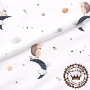 Jeż na księżycu- Bawełna Premium