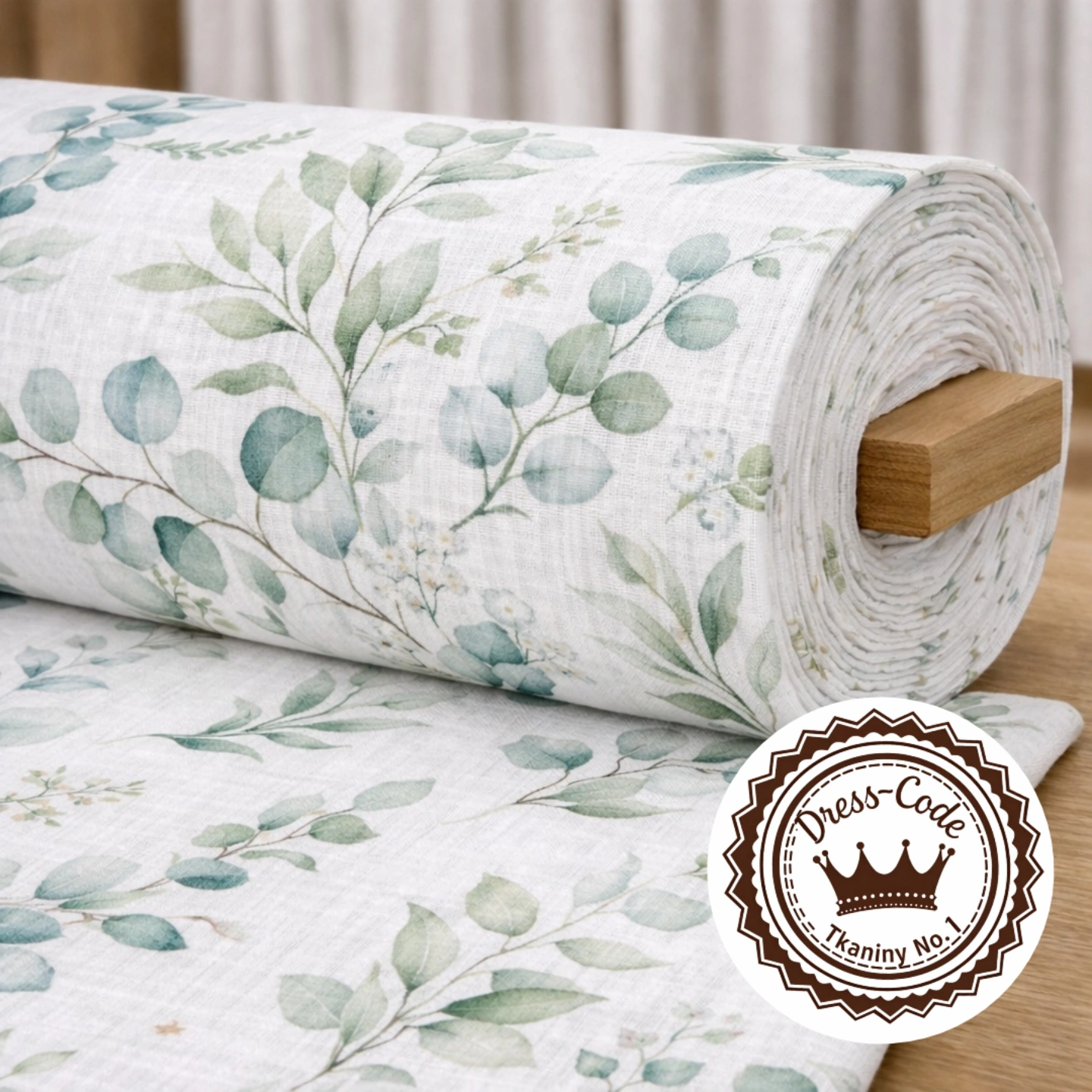 Green Garden- Muślin bawełniany 100% Druk cyfrowy