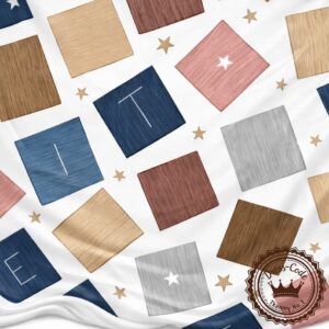 Klocki drewniane vintage- Bambus 100%