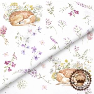 Sarenki śpiące na łące- Bawełna Premium