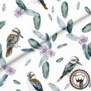 Zimorodki- Bawełna Premium