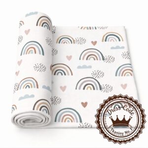 Tęcze- Dresówka pętelka Premium+, Druk cyfrowy