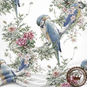 Rajskie Papugi na kwitnących drzewach- Bambus 100%