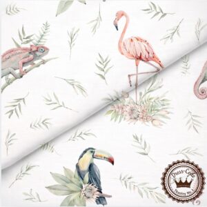 Tropiki pastelowe- Bawełna Premium