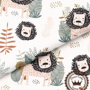 Lewki na białym tle- Bawełna Premium