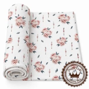 Piwonie i strzały na białym tle- Dresówka pętelka Premium+, Druk cyfrowy