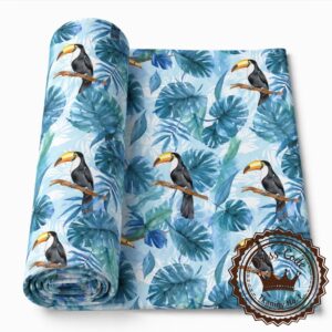 Tukany i monstery- Dresówka pętelka Premium+, Druk cyfrowy