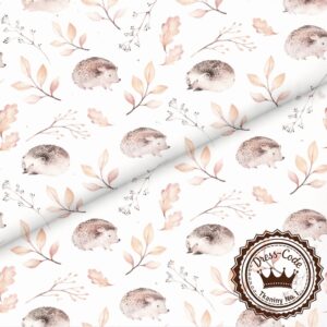 Jeże i gałązki- Bawełna Premium