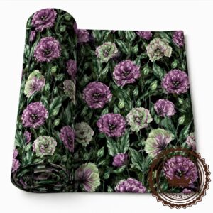 Liliowy ogród- Dresówka pętelka Premium+, Druk cyfrowy