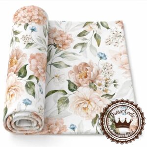 Ogród herbaciany- Dresówka pętelka Premium+, Druk cyfrowy