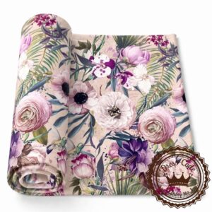 Egzotyczny ogród- Dresówka pętelka Premium+, Druk cyfrowy