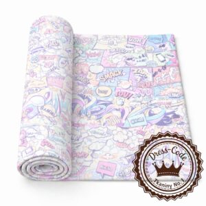 Boom!!!! Komiks pastelowy- Dresówka pętelka Premium+, Druk cyfrowy