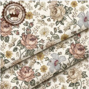 Vintage garden- jersey z elastanem 200g
