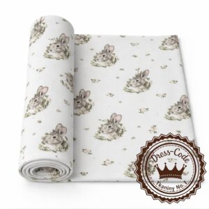 Royal Rabbit na szarym tle- Dresówka pętelka Premium+, Druk cyfrowy