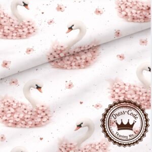 Wiosenne łabędzie- Bawełna Premium