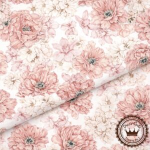 Storczyki, maki i margaretki - Bawełna Premium