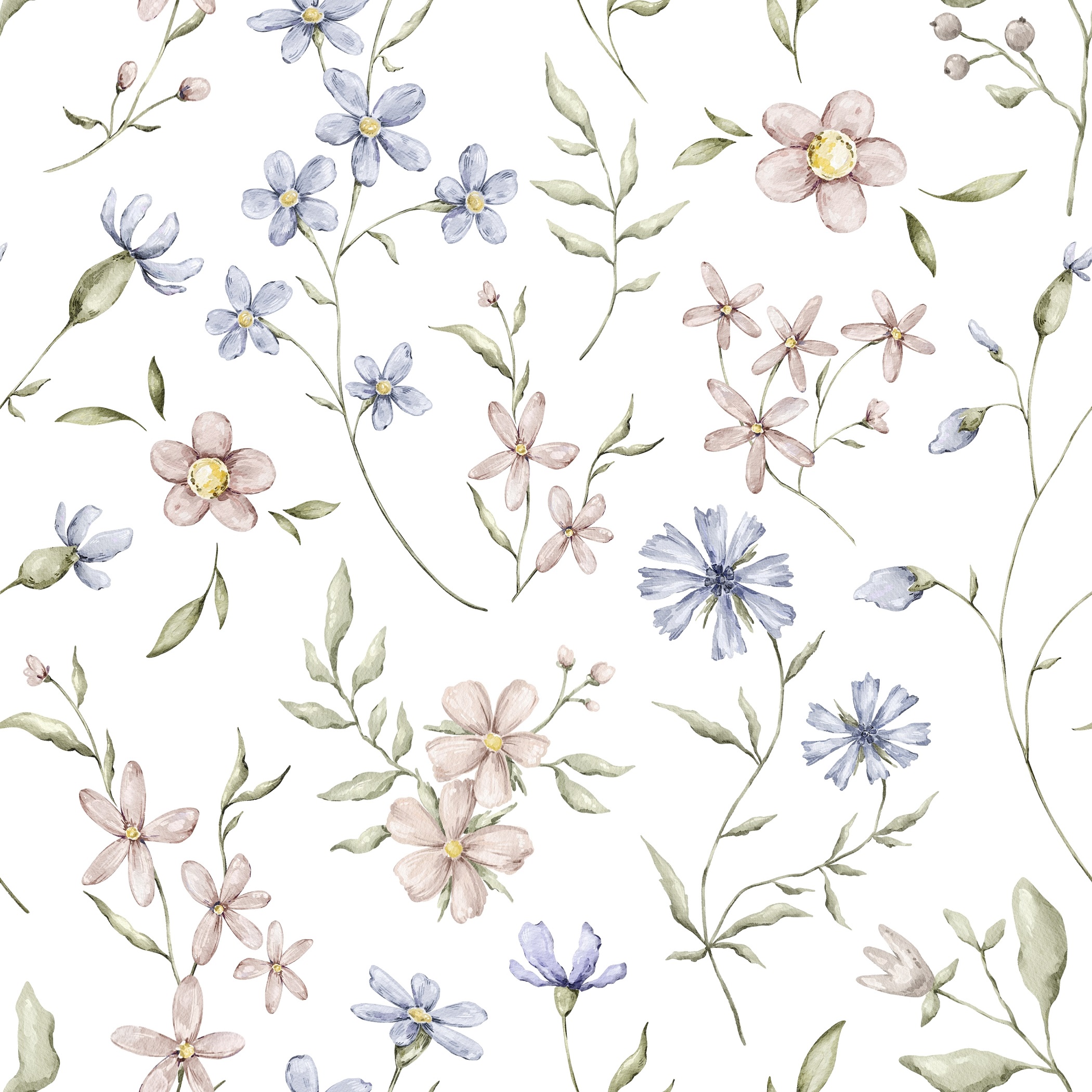 Łączka- Muślin bawełniany 100% Druk cyfrowy - obrazek 2