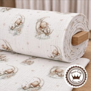 Baby Elefant-  Muślin bawełniany 100% Druk cyfrowy